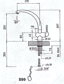 K�kkenarmatur, K�kkenbatteri, Badekar