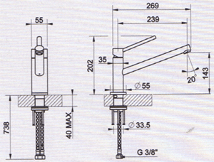 K�kkenarmatur, K�kkenbatteri, Badekar
