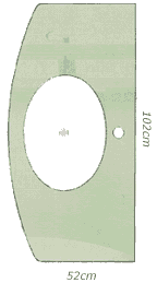 Mobel 80 Glas H�ndvaske