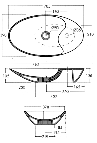 Scarabeo Shape H�ndvaske