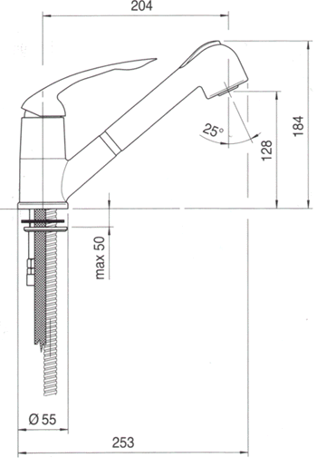 K�kkenarmatur, K�kkenbatteri, Badekar