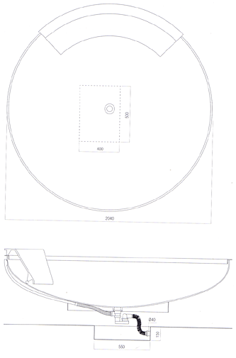 Agape UFO Badekar